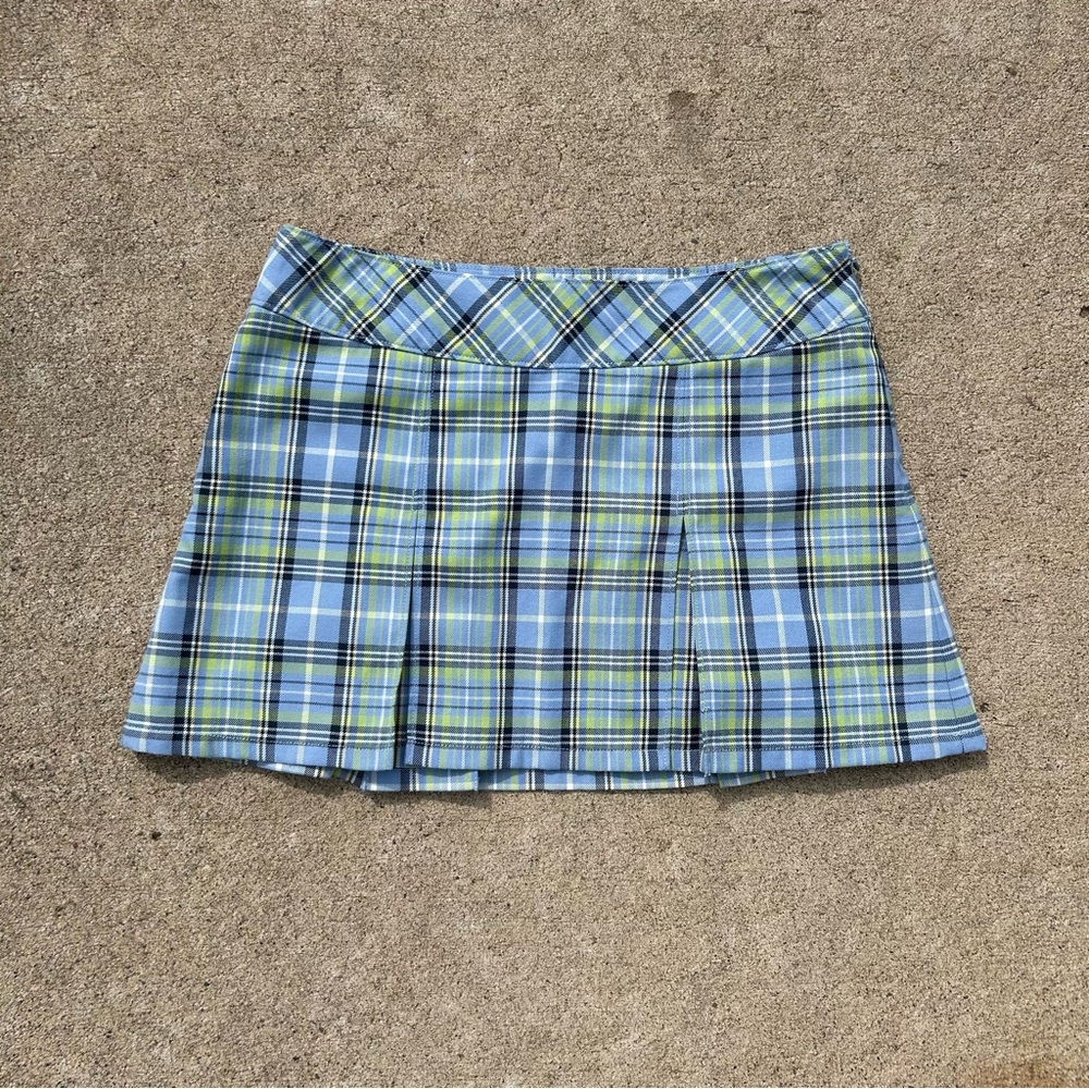 Y2K Abercrombie and Fitch plaid pleated micro mini skirt